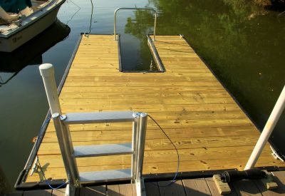 10 by 16 slot dock with ladder