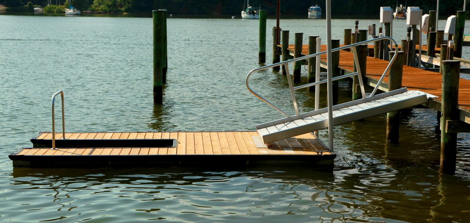 8 x 16 Slot Dock with gangway (3) – Custom Floating Dock Builder ...