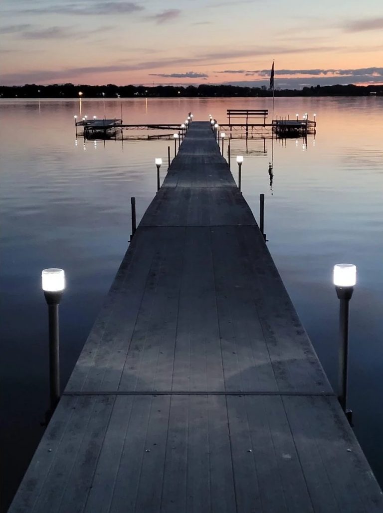 Solar Dock Post Lights Custom Floating Dock Builder Annapolis MD